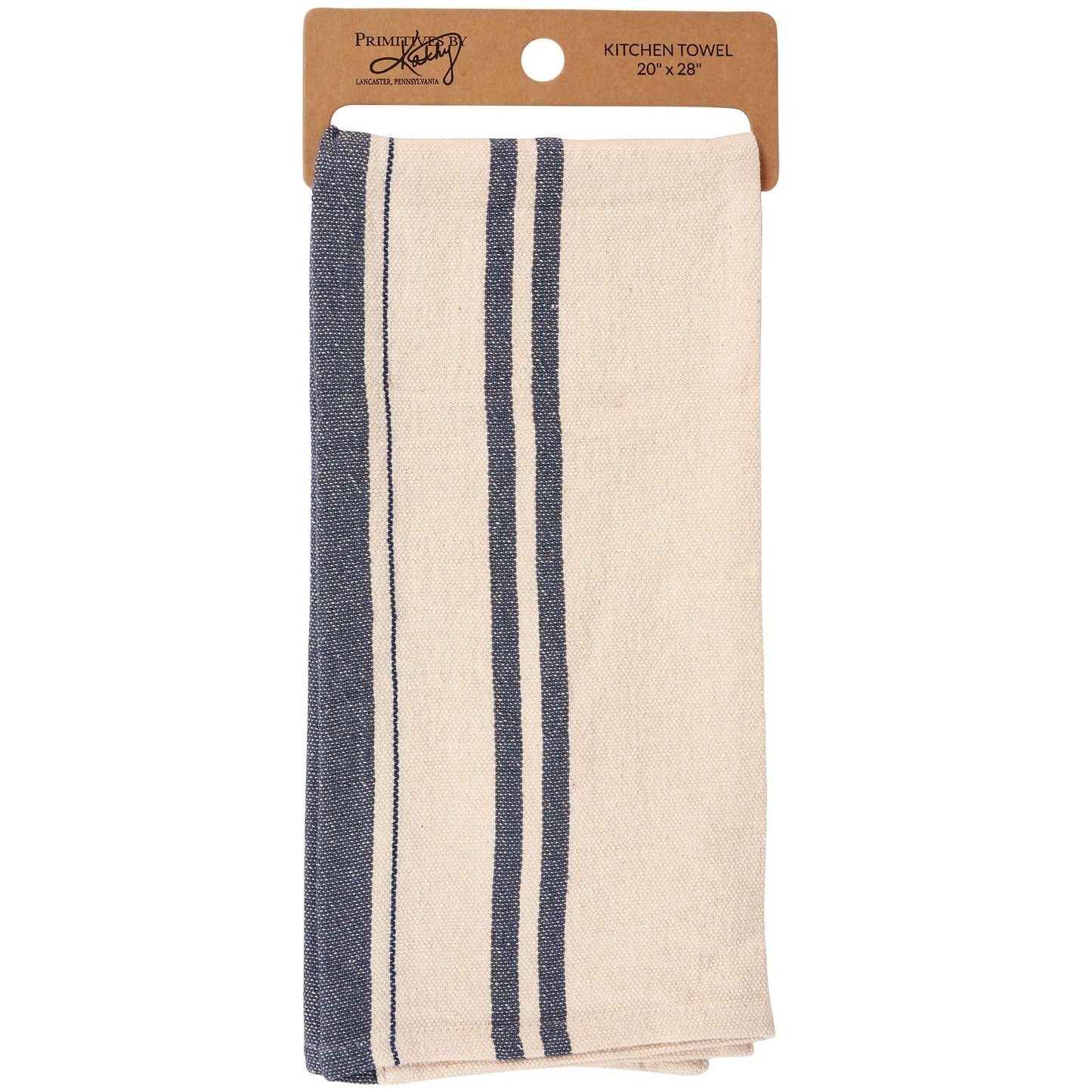 Cream Blue Stripe Kitchen Towel