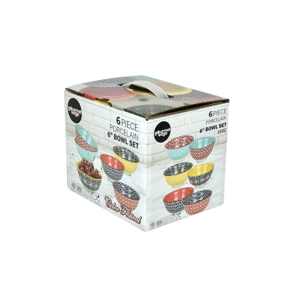 Color Festival 6" Bowl (set of 6)