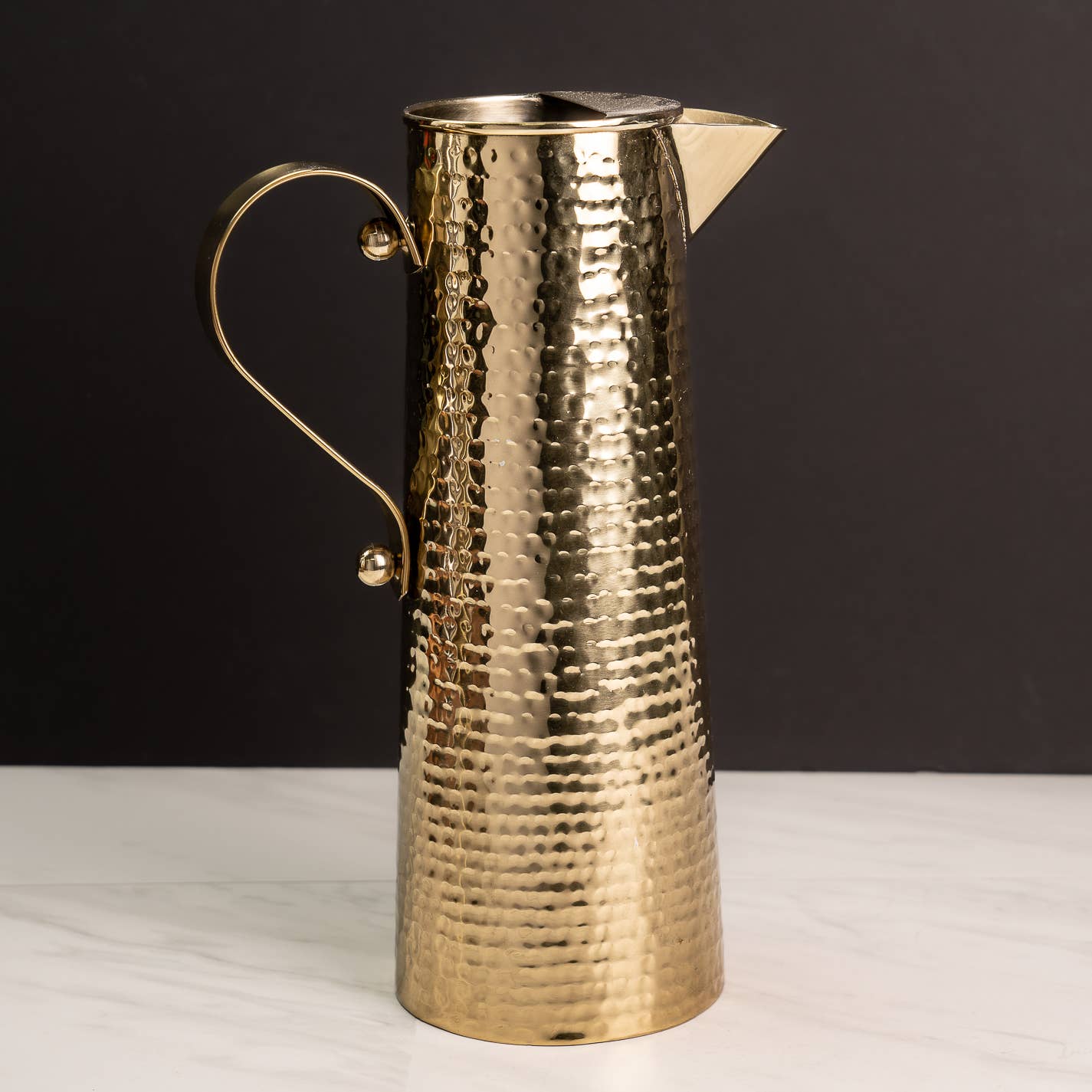 Gold Hammered Pitcher sku#70024