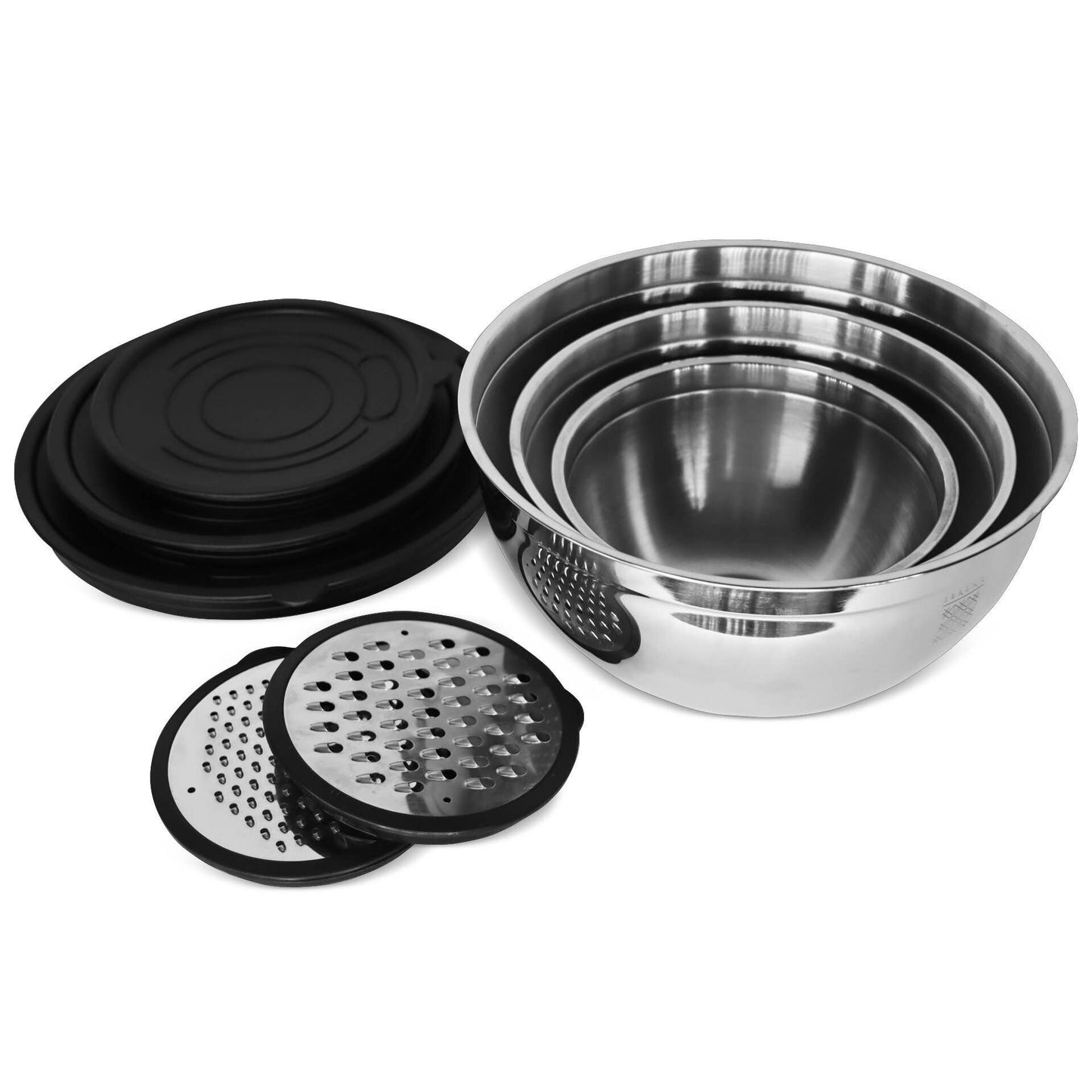 Serenk Modernist Stainless Steel 9-Piece Mixing Bowl Set