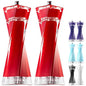 Mitbak - Acrylic, Salt and Pepper Grinders, Red, 2 Pk