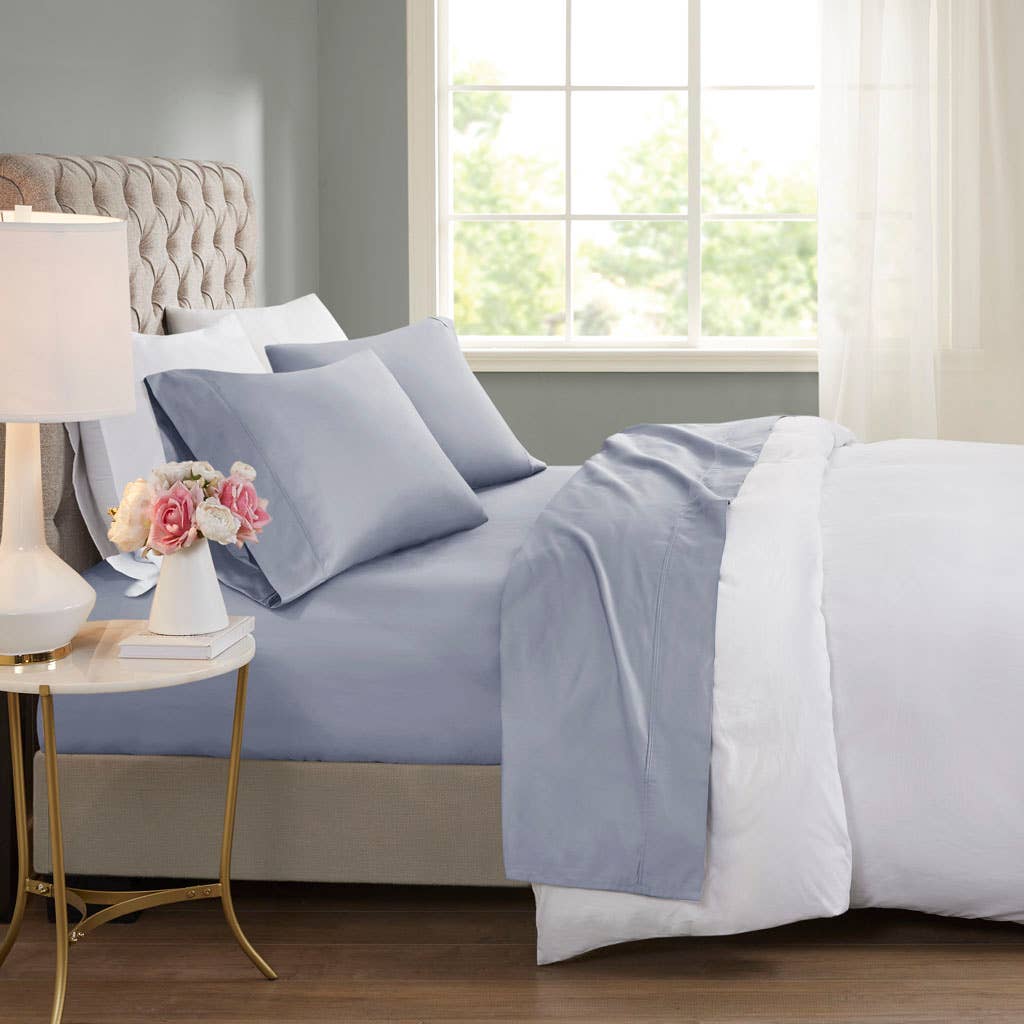 Cooling 600 Thread Count 4 Pieces Cotton Sheets Set