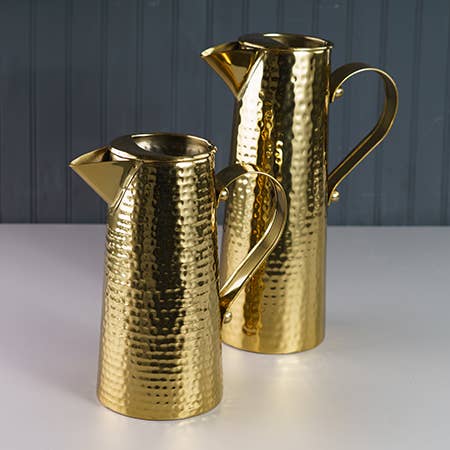 Gold Hammered Pitcher sku#70024