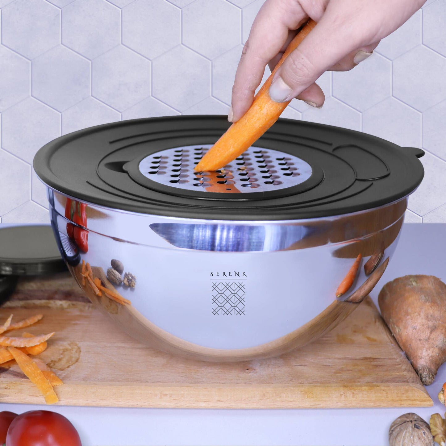 Serenk Modernist Stainless Steel 9-Piece Mixing Bowl Set