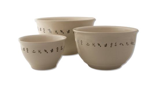 3 Piece Stoneware Mixing Bowls