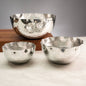 Hammered Aluminum Petal Bowls S/3