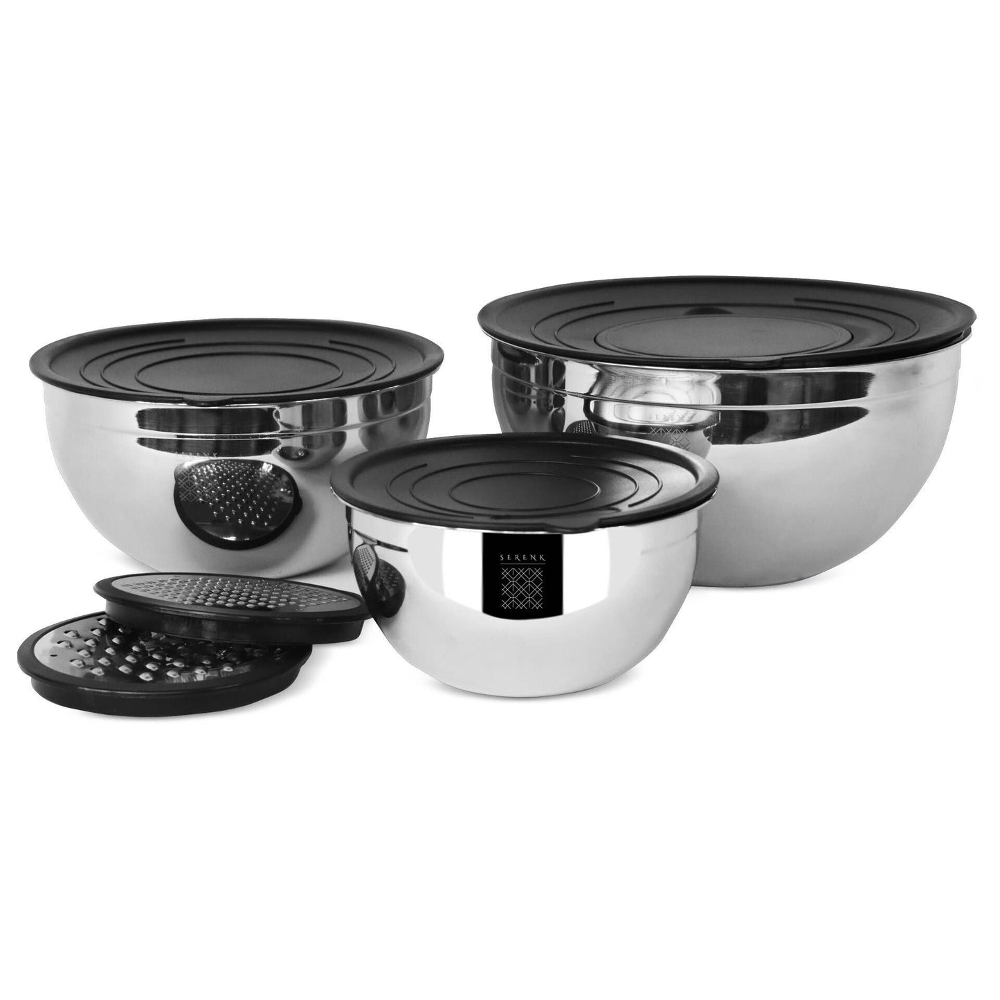 Serenk Modernist Stainless Steel 9-Piece Mixing Bowl Set